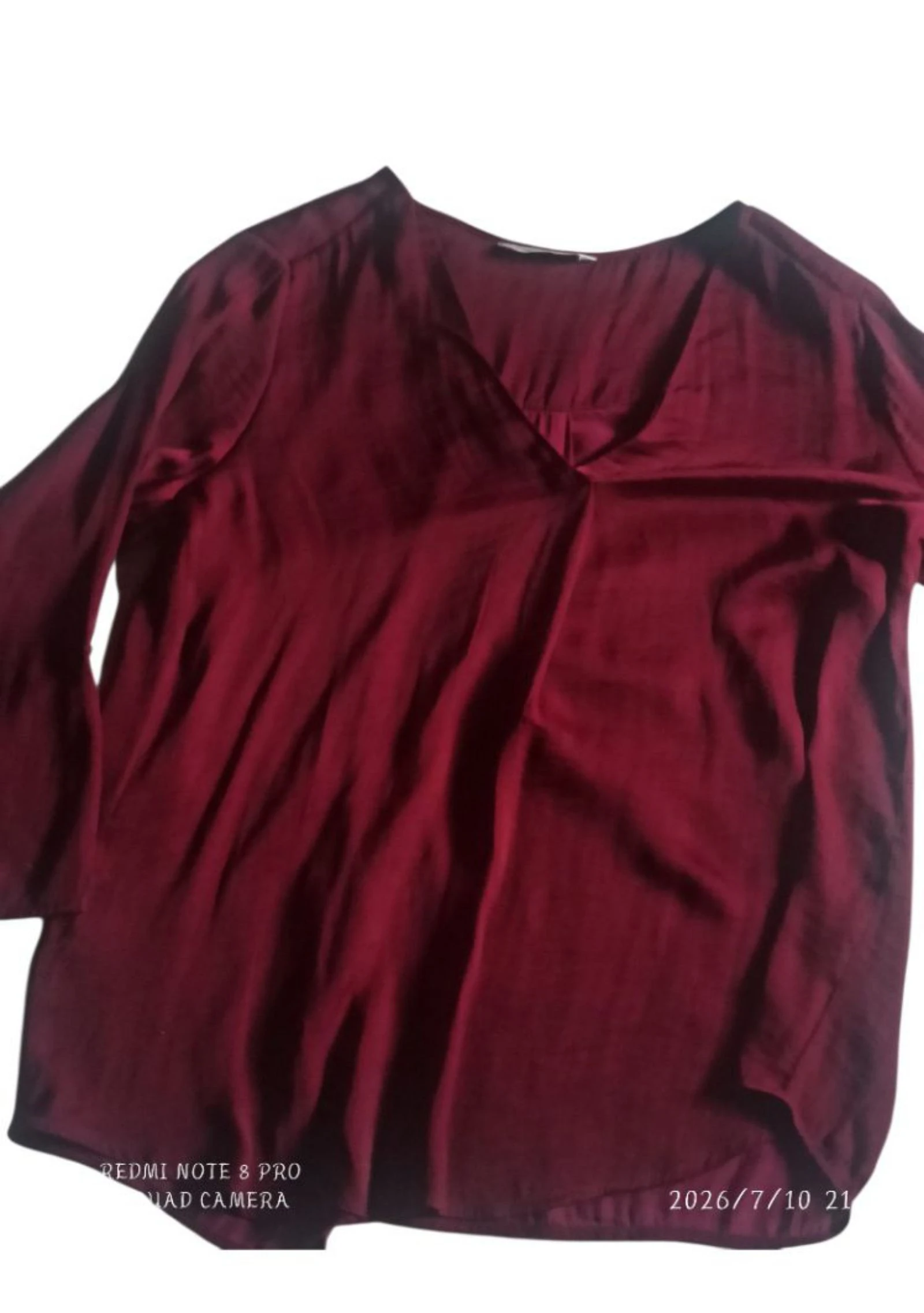 Floderse top in bordeauxkleur – photo 2